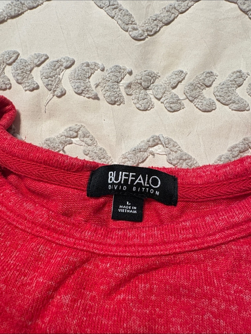 Buffalo David Bitton Red Heart-Print Pullover Sweatshirt - Picture 4 of 4